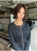 ブラウンボブパーマ