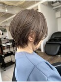◇大人可愛い20代30代40代50代前下がりショートボブ丸みショート