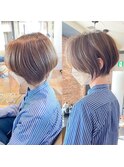 30代40代50代ショート白髪ぼかし銀座くびれ 松