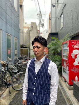 クフィア メンズヘアー カンポ 天王寺店(CUFFIA MEN'SHAIR CAMPO) オールバック短髮メンズマッシュセンターパートマンバン