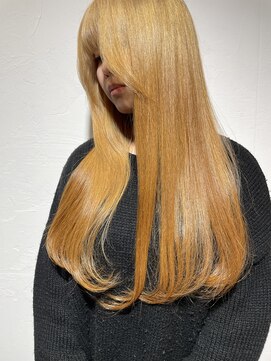 トレフ(Trefle) ロングヘア/顔周りカット/ミルクティーブロンド