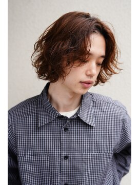 レジュアル(RESSUAL) フェザーパーマボブパーマブラウンヘアーニュアンスパーマ