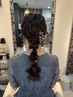 ヘアアクセ付きヘアセット