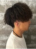 MEN’S/リバースセンターパート/ニュアンスパーマ/新宿