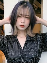 ロッソ 大橋店(Rosso) 暗髪とベージュの外ハネボブ【大橋】