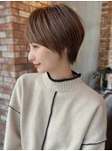 30代40代50代◎大人ナチュラルレイヤーショートボブ　表参道