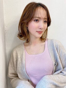 ベイルーム(BAYROOM by HONEY omotesando) 【BAYROOM】韓国風くびれボブ×大人も出来るインナーカラー