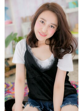 ミック 日暮里店(miq) 大人フェミニン…オリーブグレージュエアリーミディa1