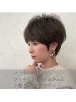 髪質改善と縮毛矯正の専門店 サンティエ(scintiller)&nbsp;大人綺麗な小顔襟足スッキリショートボブ　30代40代50