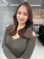 ロンド マーレ 天神大名店(Lond mare) 2023 福岡で可愛いレイヤーカット ロングヘア 韓国黒髪カラー