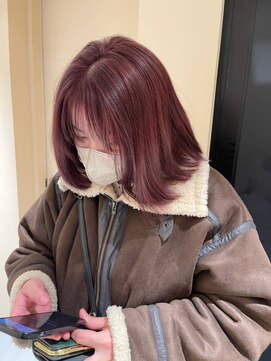 ヘアサロン ガリカ 表参道(hair salon Gallica) 大人かわいいラベンダーココアブリーチなしダブルカラー