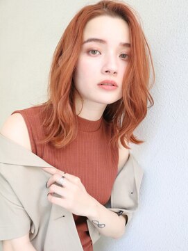 ブゾン(buZon) 【buZon ブゾン】くびれミディアム×オレンジヘア