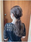 ナチュラルローポニーアレンジ
