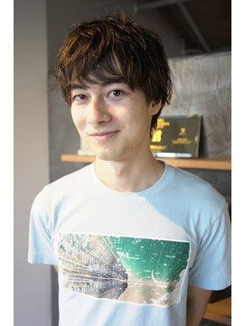 キュー(Cue_) 刈り上げないナチュラルマッシュウルフハイライト　2【影山】