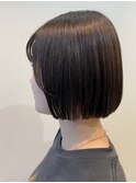 大人マッシュショート丸みショート黒髪ショートスタイル