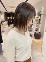 韓国ストレート切りっぱなしボブ前髪髪質改善トリートメント