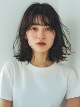 カノエ 福岡香椎店(canoe) グレージュ　アッシュグレー　顔周りカット　外ハネボブ　透明感