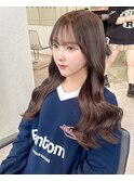 エクステ　レイヤーカット　ブラウンカラー　透明感カラー　YUKI