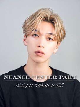 オーシャントーキョーオーバー 渋谷(OCEAN TOKYO OVER) 韓国ヘアニュアンスフェザーパーマツーブロックセンターパート