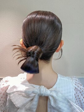 アフロート ディル(AFLOAT D'L) ★結婚式お呼ばれドレスヘア編み込みポニーテールアップスタイル