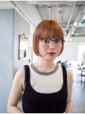 【WAKU】オレンジブラウン/ショートボブ