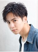 ハーフアップリバースショート【ツーブロック刈り上げ】