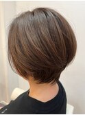 富士見ヶ丘ショートイルミナカラー顔周りレイヤーカット白髪染め