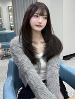 ボタン 熊本(VOTAN) 韓国ヘア/レイヤーカット/前髪/顔まわり/チョコレート/ブラウン