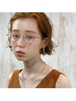 ソレル 用賀(sorel) 切りっぱなしボブ×オレンジカラー