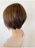 30代40代☆抜け感大人ショートレイヤーくびれボブ☆
