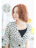 センターパート＆ラブカラーで♪垢抜けボブディa