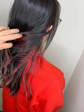 フロート 小阪店(float) インナーカラー_耳かけ,毛先パーマ,イメチェン