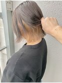 10代20代30代◎インナーカラーミルクティーベージュボブ