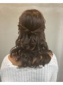 華やかハーフアップ
