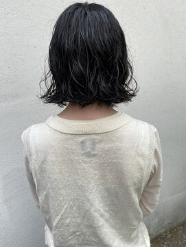 フェンヘアーアイス 中目黒(Fen.hair ici) デジタルパーマ外ハネボブ前髪ヘルシースタイル大人美人