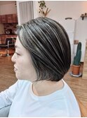 白髪ぼかしハイライト