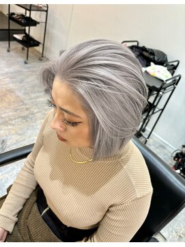 ブレンド 渋谷(BLend) ハイライトカラーマチルダボブインナーグレージュ前髪