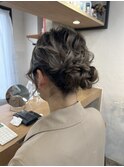 kana ヘアアレンジ シニヨン 結婚式