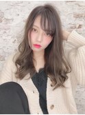 BERRY波巻きウェーブブロンドベージュ無造作パーマアッシュ