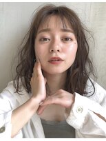 小顔ネビージュ/ボブルフ/黒髪/ワンレン/表参道