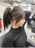 レイヤーロング似合わせカット透明感カラー小顔ヘア顔周りカット