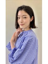 ベンジー 中目黒店(benji)&nbsp;ボブのワンカールパーマスタイル