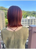 ブリーチなしワンカラーでオレンジカラー