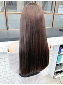 縮毛矯正ロング♪酸性ストレート髪質改善ココアベージュ