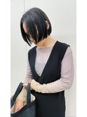 ボブスタイル切りっぱなし