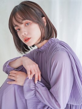 アンジェリカ 京都駅前店(ANGELICA JR) ANGELICA 無造作ボブ 地下風ブラウンカラー