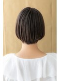 くすみベージュ似合わせカット黒髪ショートボブ311X大宮20代30代