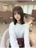 似合わせレイヤーカット×オリーブベージュ
