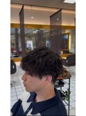 シャドーパーマ メンズラウンドマッシュ