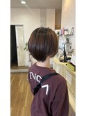 手ぐしドライでまとまるショートボブ♪
